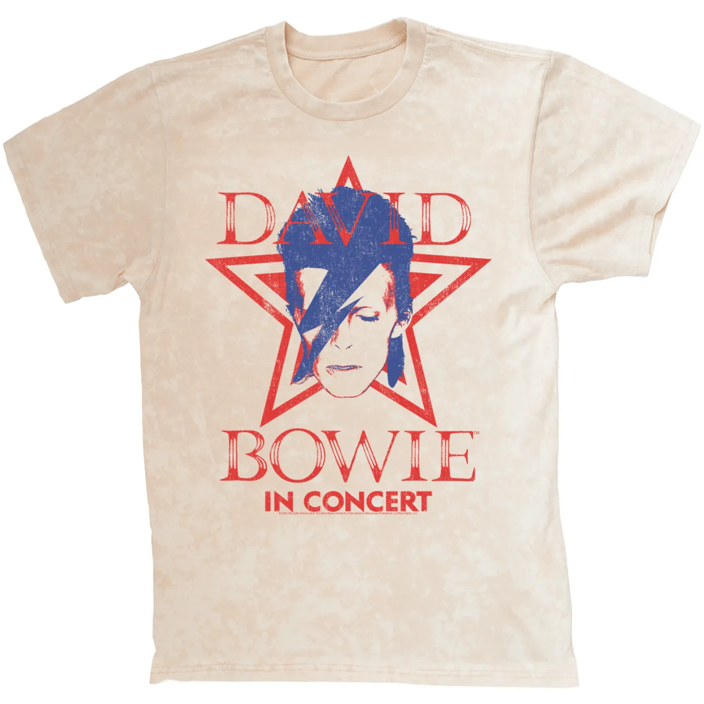 David Bowie T-shirt | Aladdin Sane Star Power David Bowie Mineral Wash Shirt