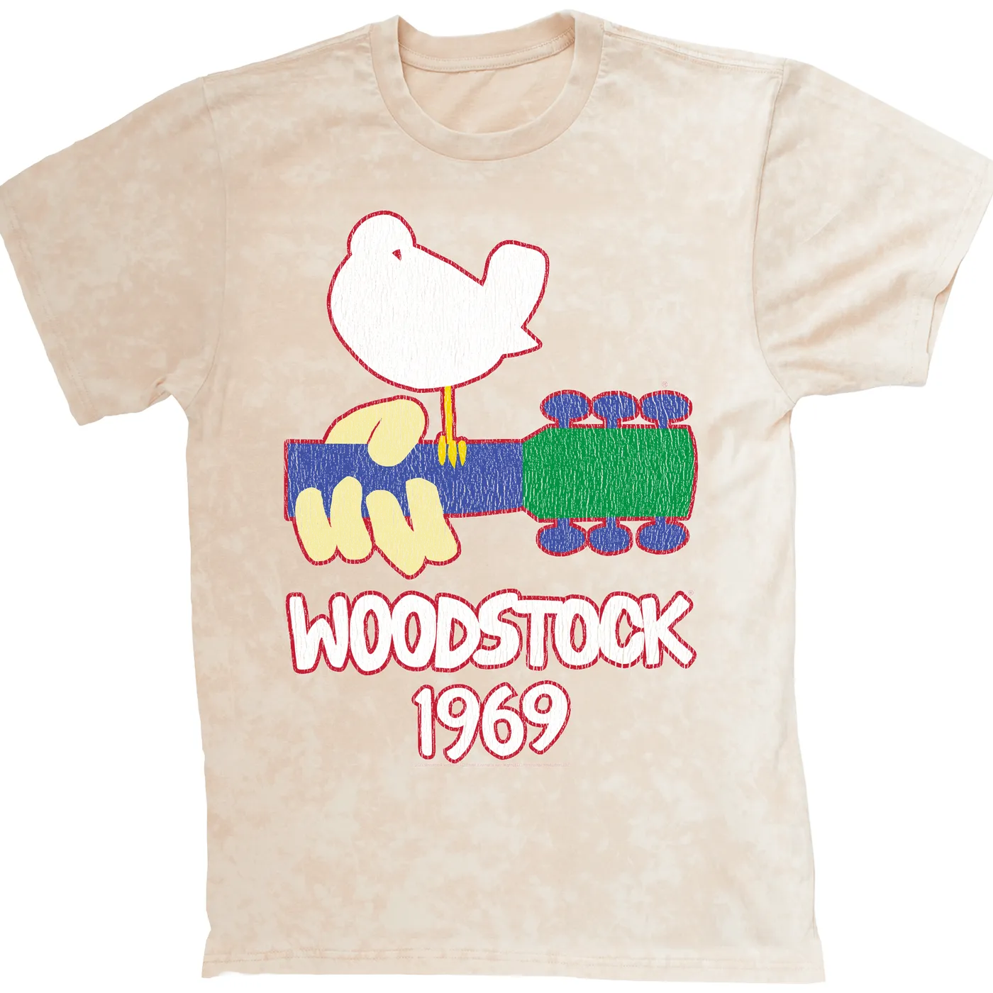 Woodstock T-shirt | 1969 Music Festival Outline (Merchbar Exclusive) Woodstock Mineral Wash Shirt