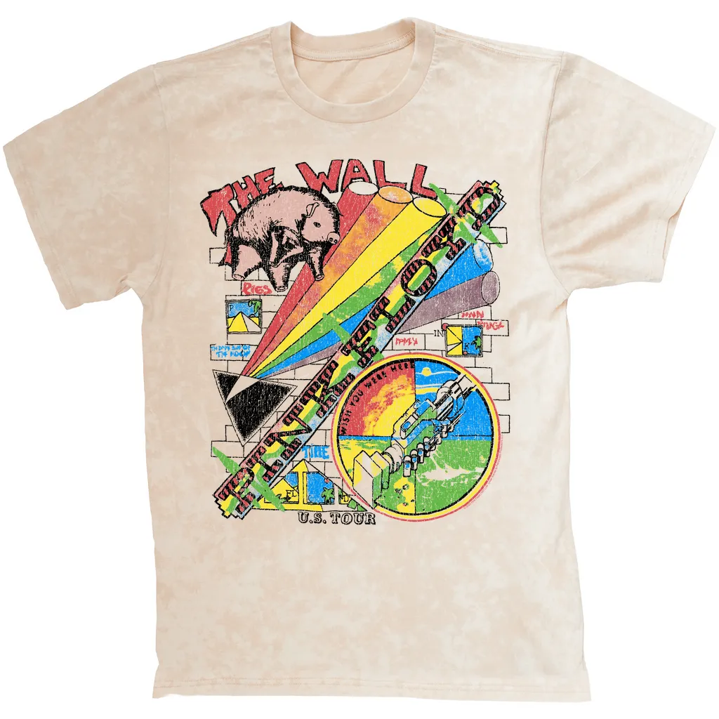 T-shirt | The Wall U.S. Tour Sketch Distressed Mineral Wash Shirt