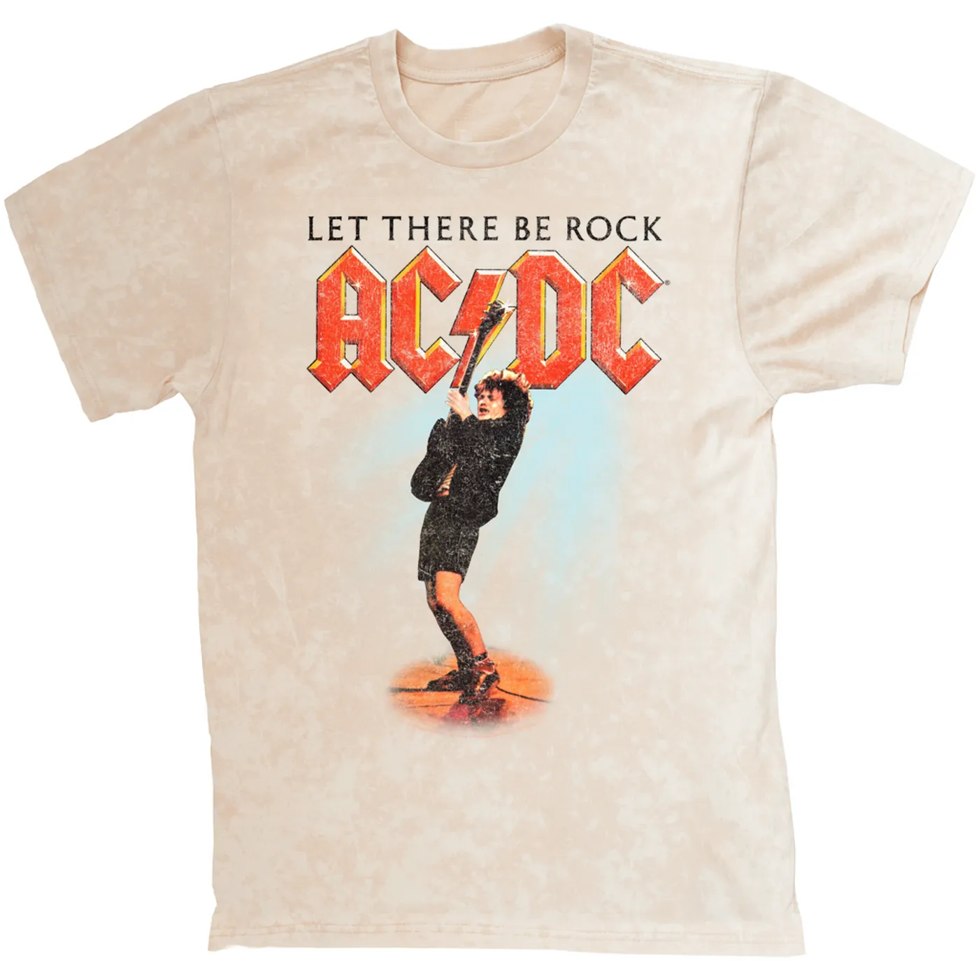 AC/DC T-shirt | Let There Be Rock Album Cover Design ACDC Mineral Wash Shirt