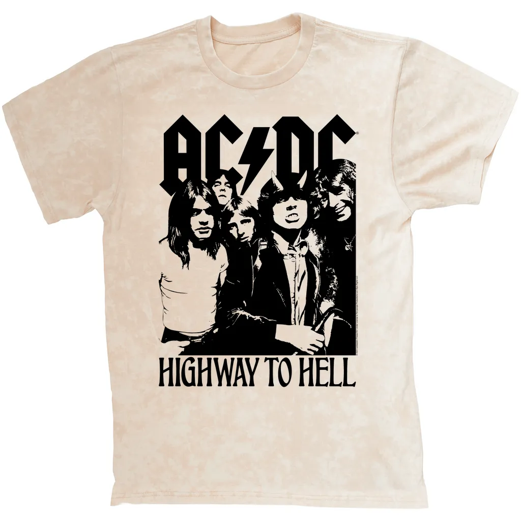 T-shirt | Highway To Hell Retro Black Mineral Wash Shirt