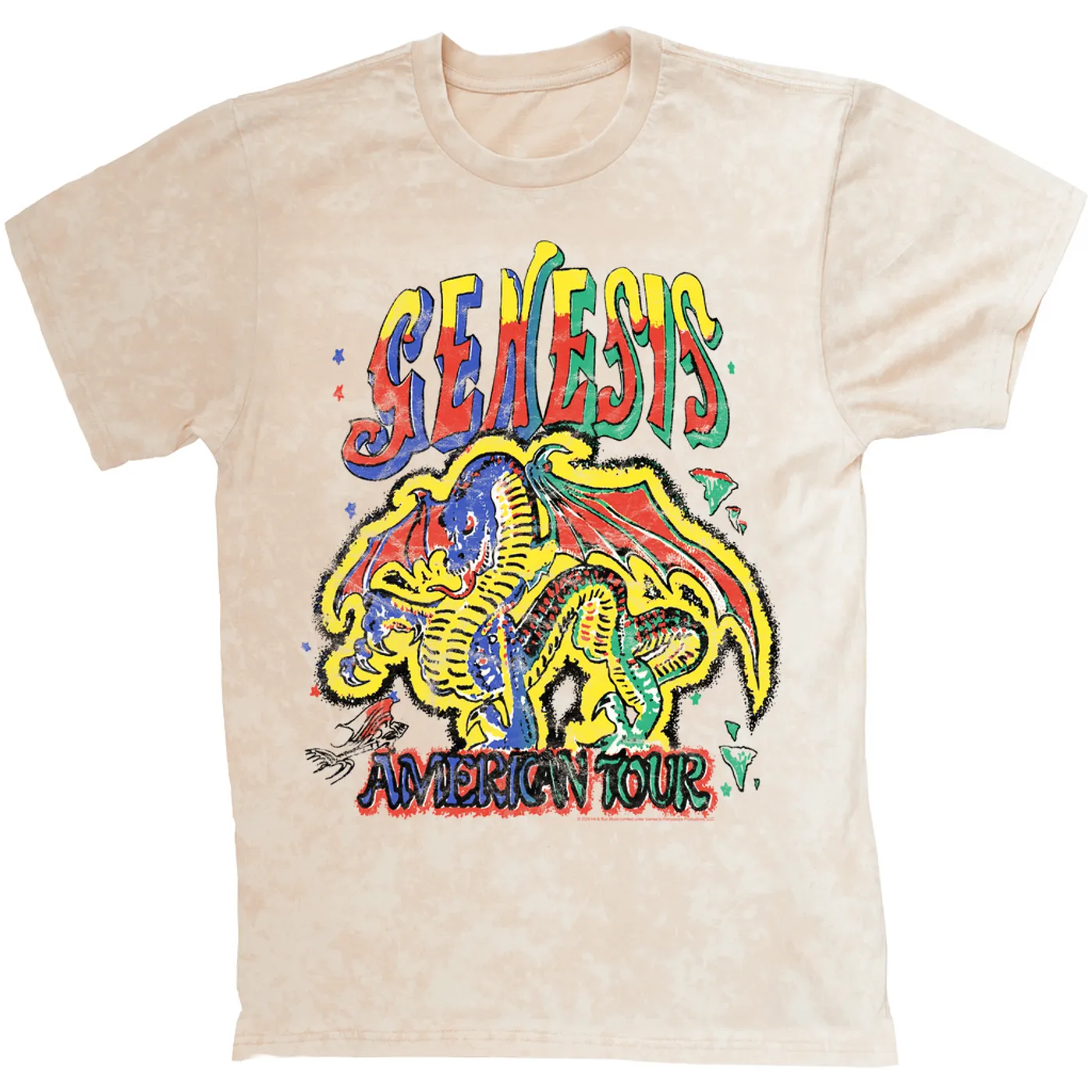Genesis T-shirt | Retro American Tour Dragon Genesis Mineral Wash Shirt