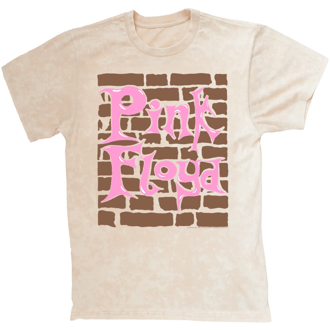 Pink Floyd T-shirt | Retro The Wall Pink Floyd Mineral Wash Shirt
