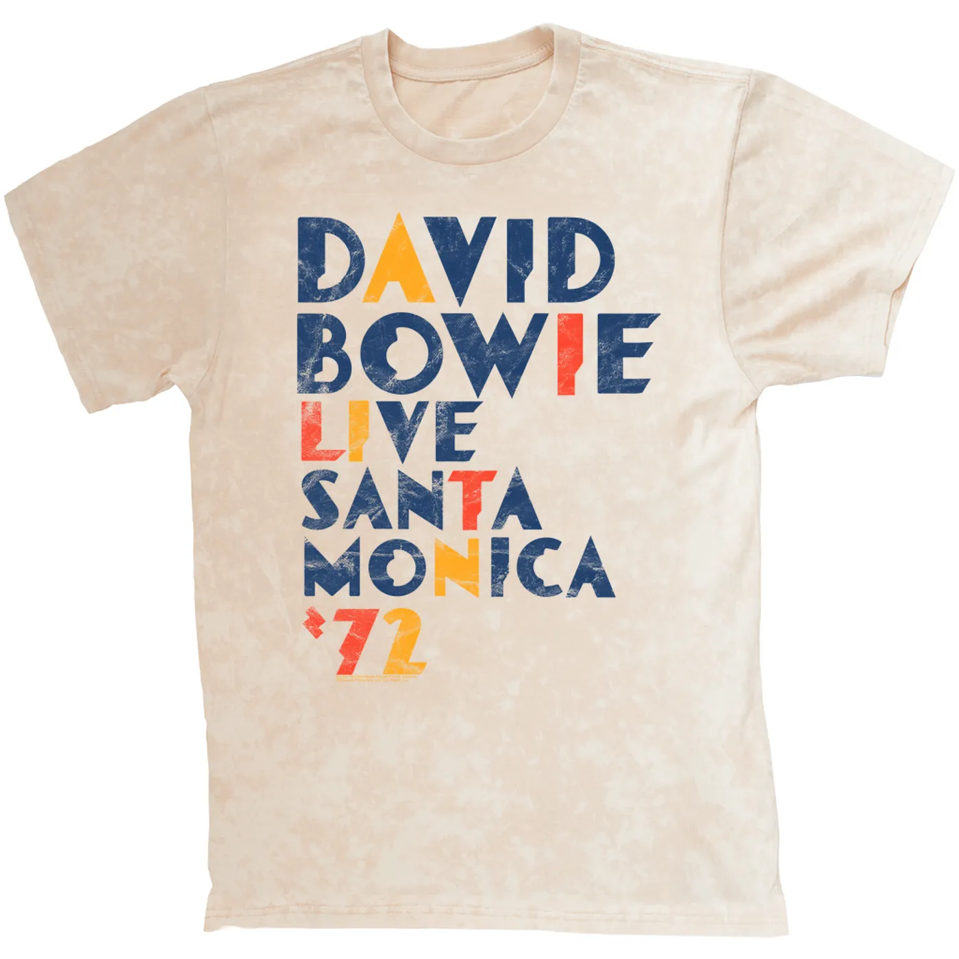 David Bowie T-shirt | LIVE In Santa Monica 1972 Distressed David Bowie Mineral Wash Shirt
