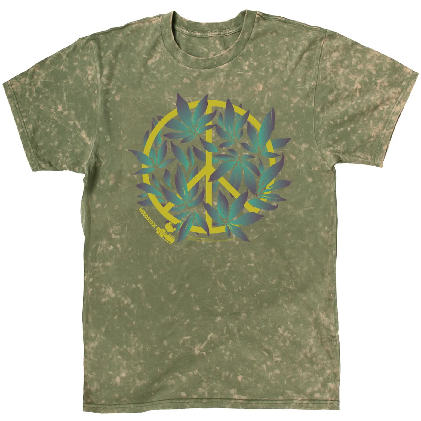 Woodstock T-shirt | Peace Plant (Merchbar Exclusive) Woodstock Mineral Wash Shirt