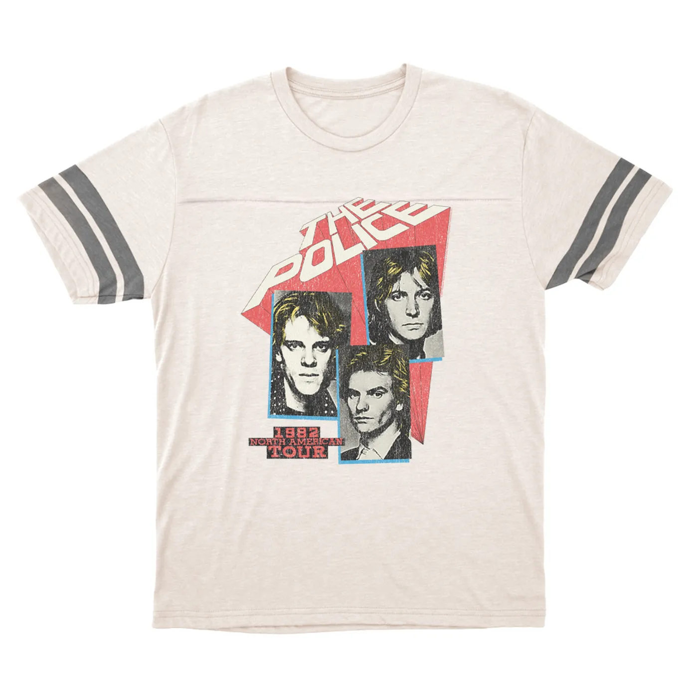 The Police T-Shirt | 1982 North American Tour Distressed The Police Football Shirt