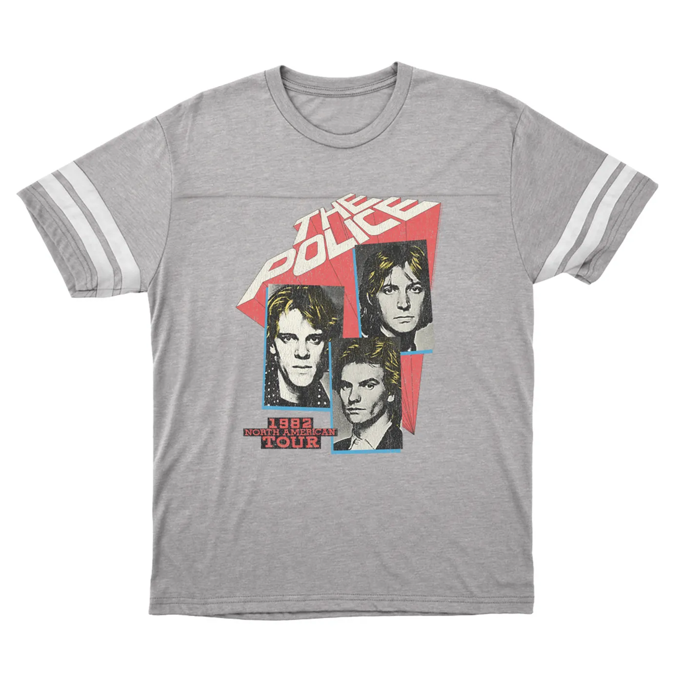 The Police T-Shirt | 1982 North American Tour Distressed The Police Football Shirt