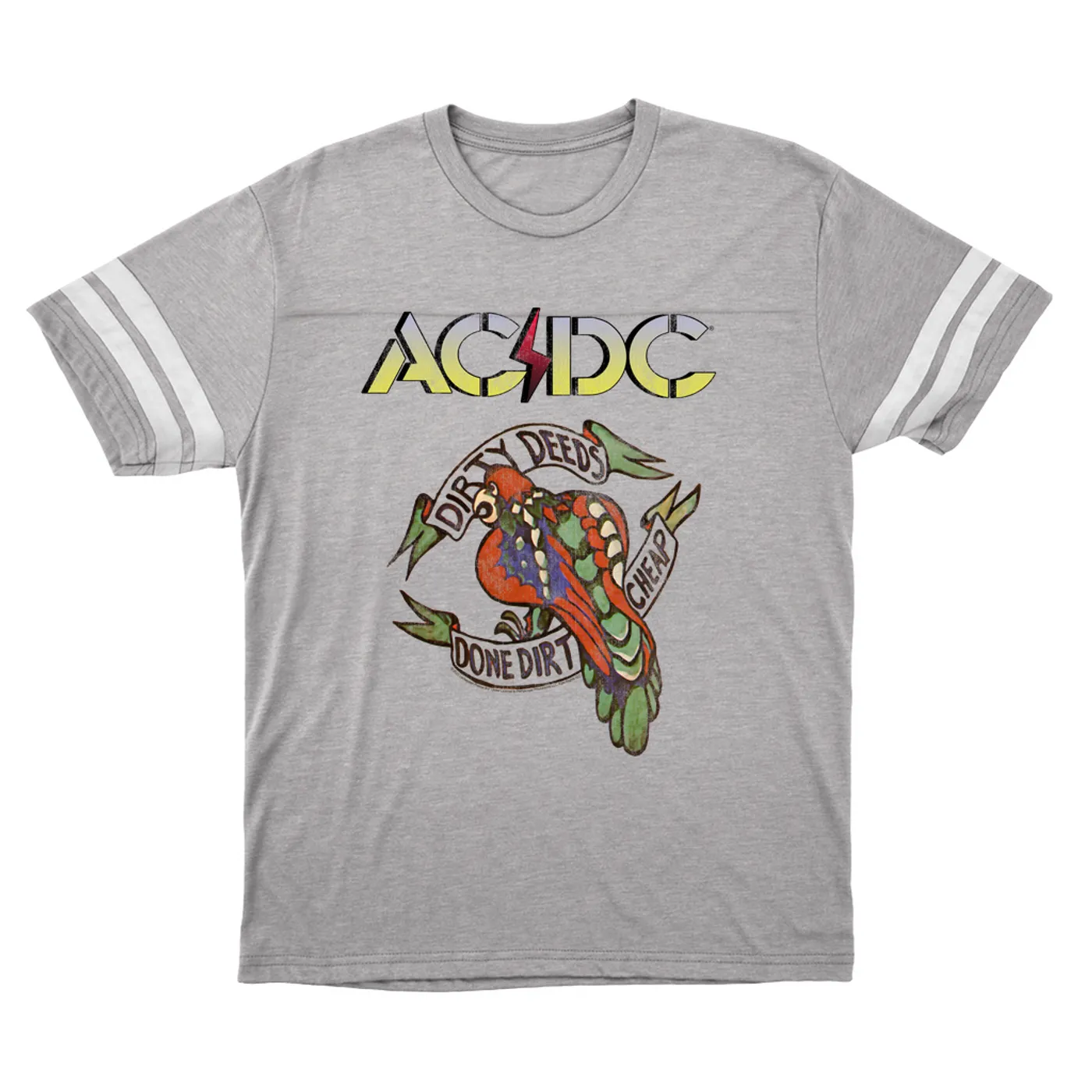AC/DC T-Shirt | Dirty Deeds Done Dirt Cheap Tattoo Design (Merchbar Exclusive) ACDC Football Shirt