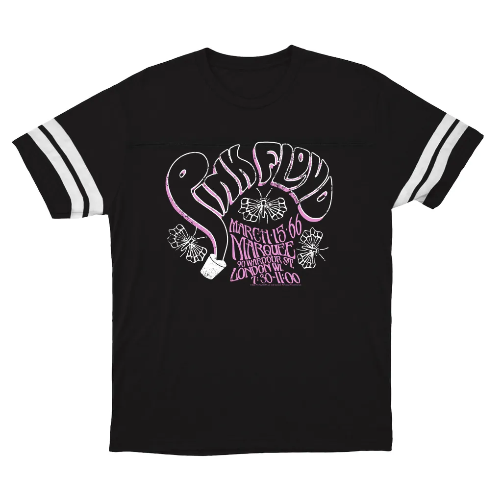 T-Shirt | Marquee 1966 Concert Flyer Logo Distressed Football Shirt