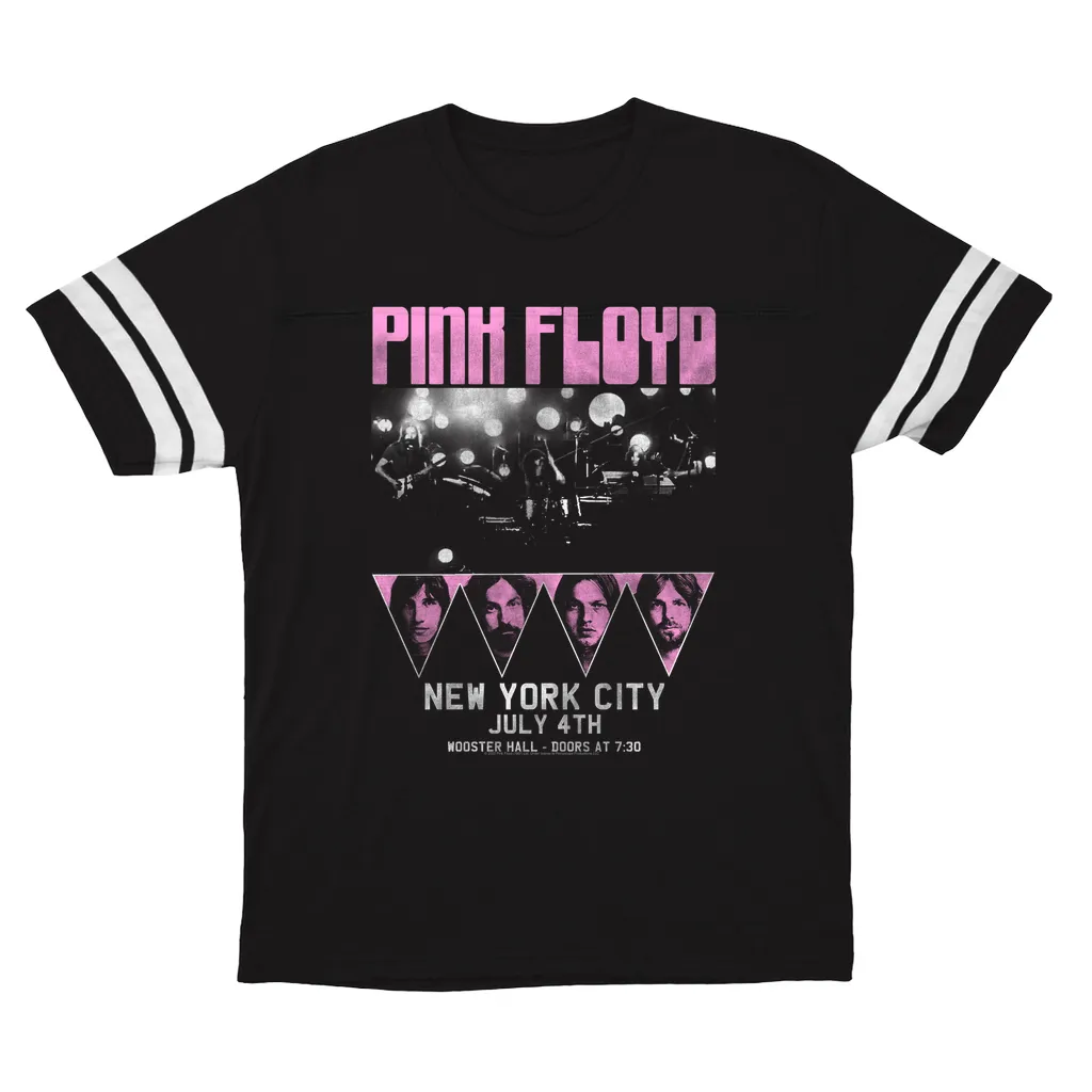 T-Shirt | New York City 4th Of July Concert Poster Pink Football Shirt