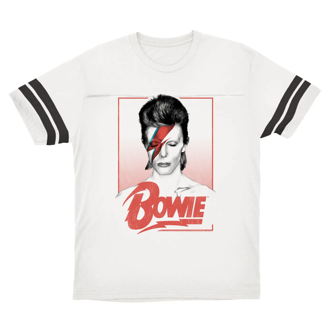 David Bowie T-Shirt | Aladdin Sane Bowie Red Image (Merchbar Exclusive) David Bowie Football Shirt