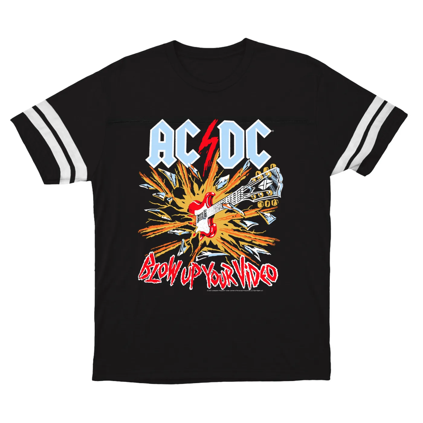 AC/DC T-Shirt | Blow Up Your Video Primary Colors ACDC Football Shirt