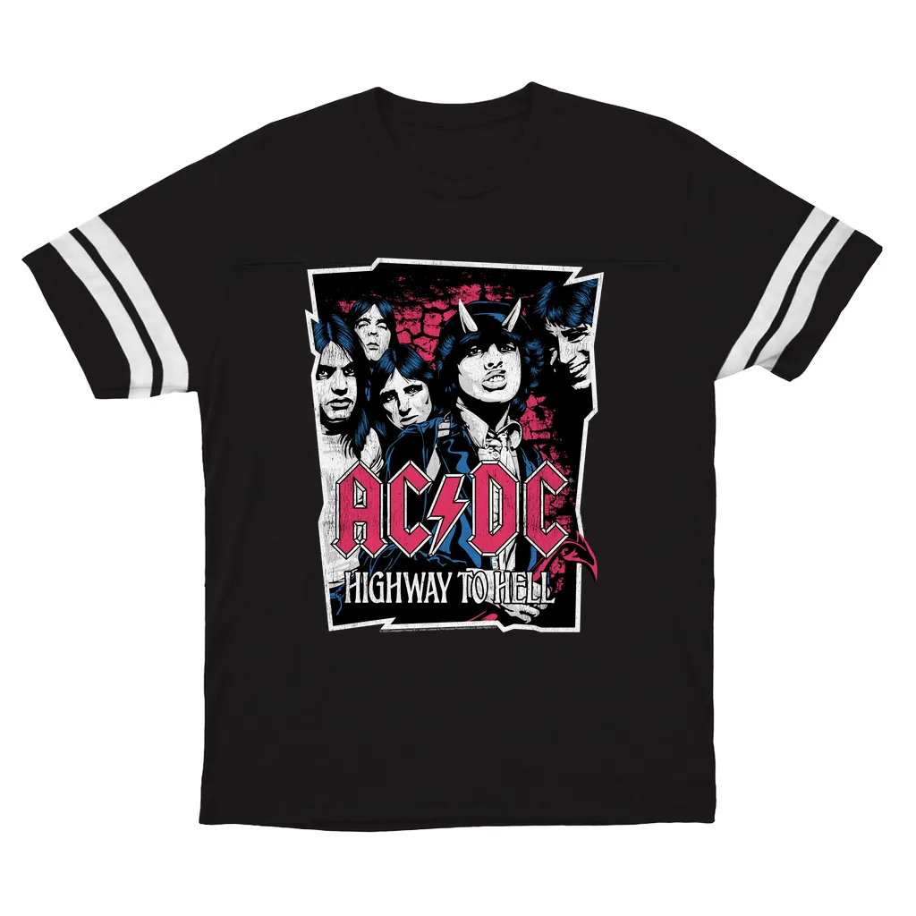 T-Shirt | Highway To Hell Pink Design Distressed (Equineop Exclusive) Football Shirt