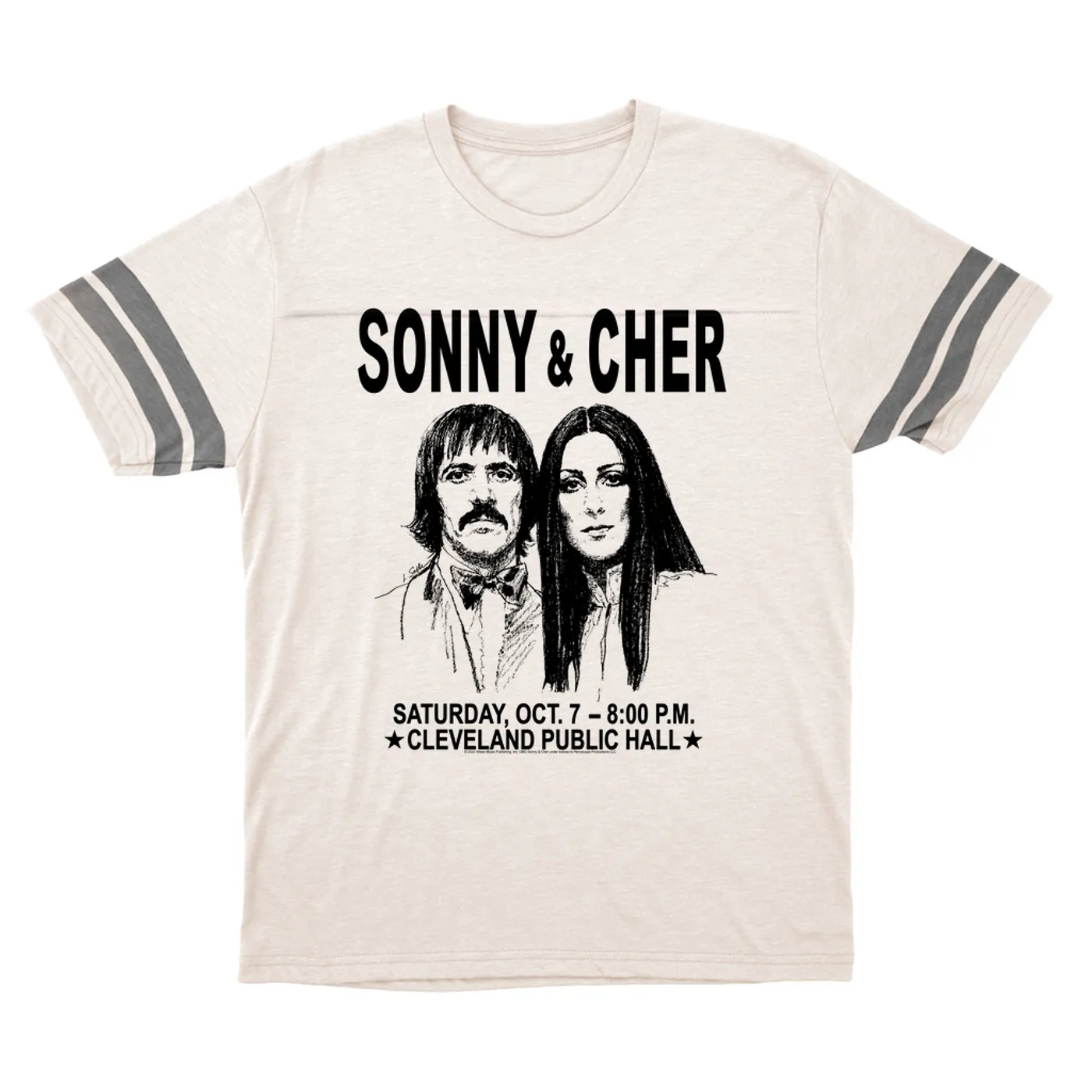 Sonny & Cher T-Shirt | Cleveland Hall Concert Poster (Merchbar Exclusive) Football Shirt