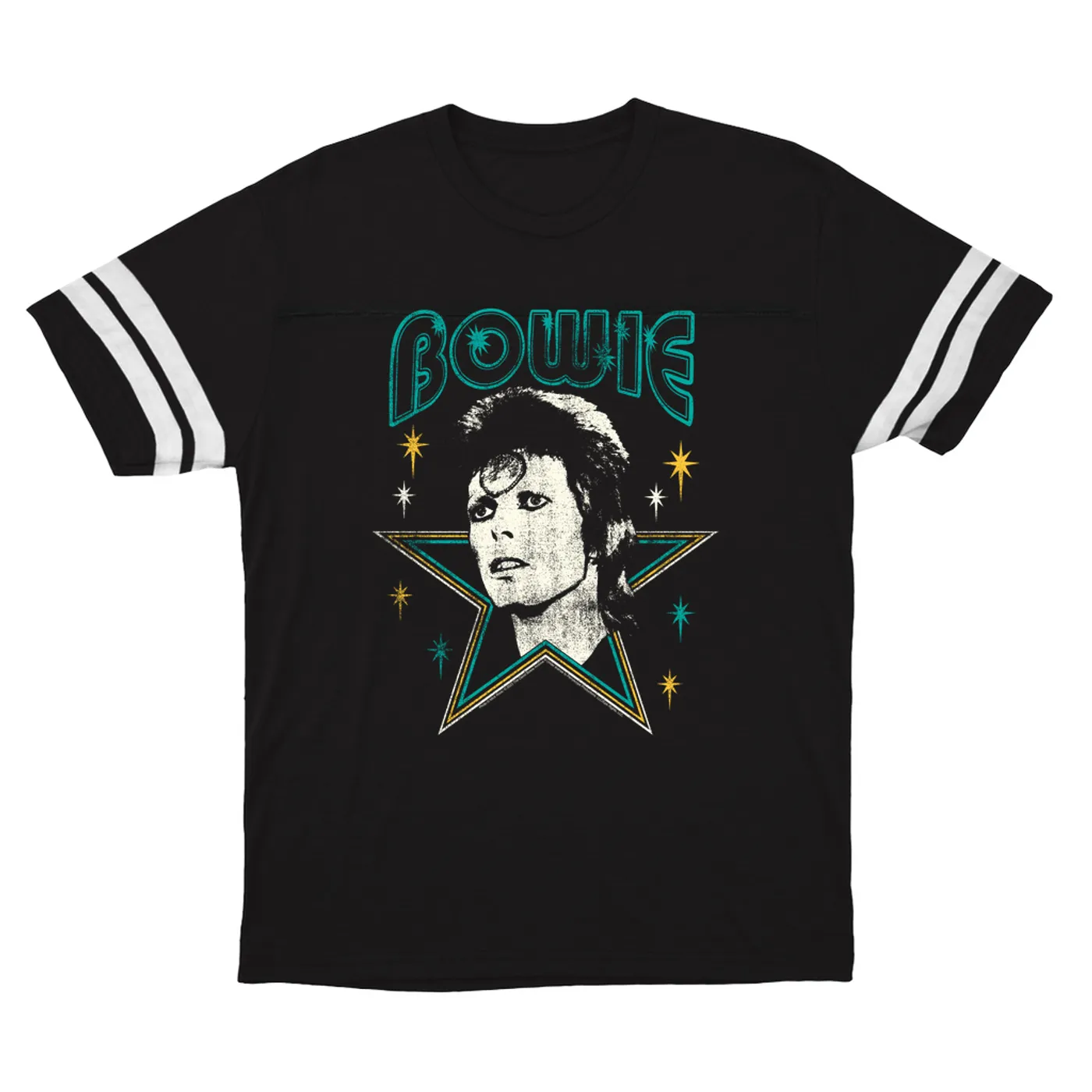 David Bowie T-Shirt | Star Power Distressed (Merchbar Exclusive) David Bowie Football Shirt