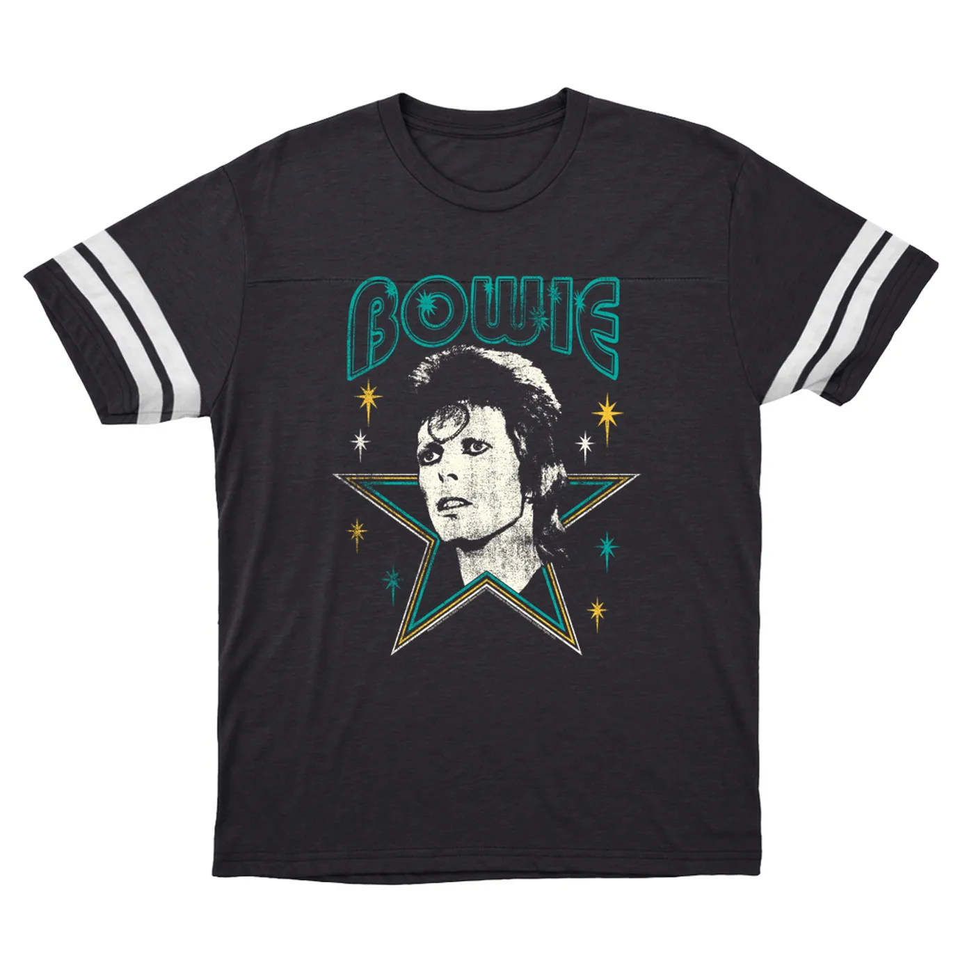 David Bowie T-Shirt | Star Power Distressed (Merchbar Exclusive) David Bowie Football Shirt