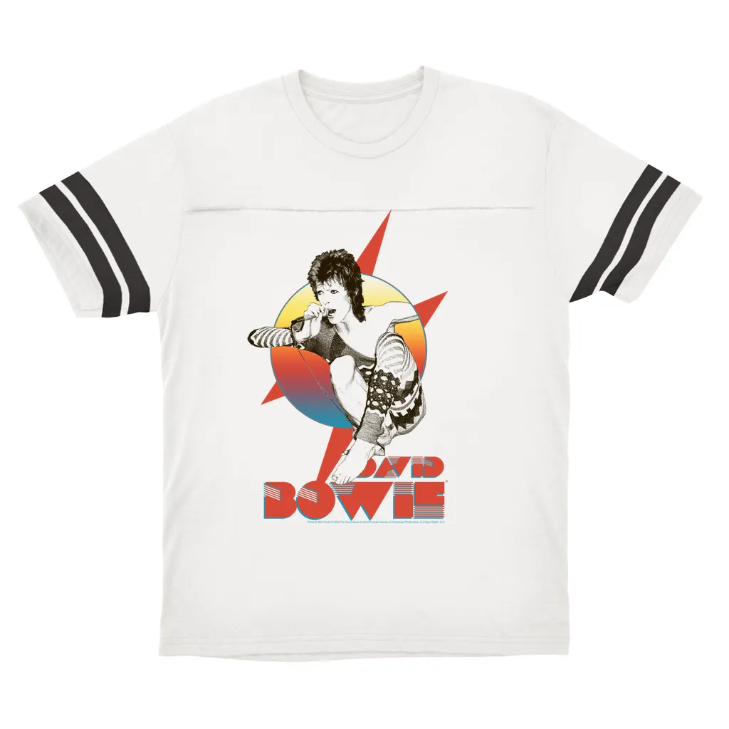 T-Shirt | Bowie Performing Colorful Design Football Shirt