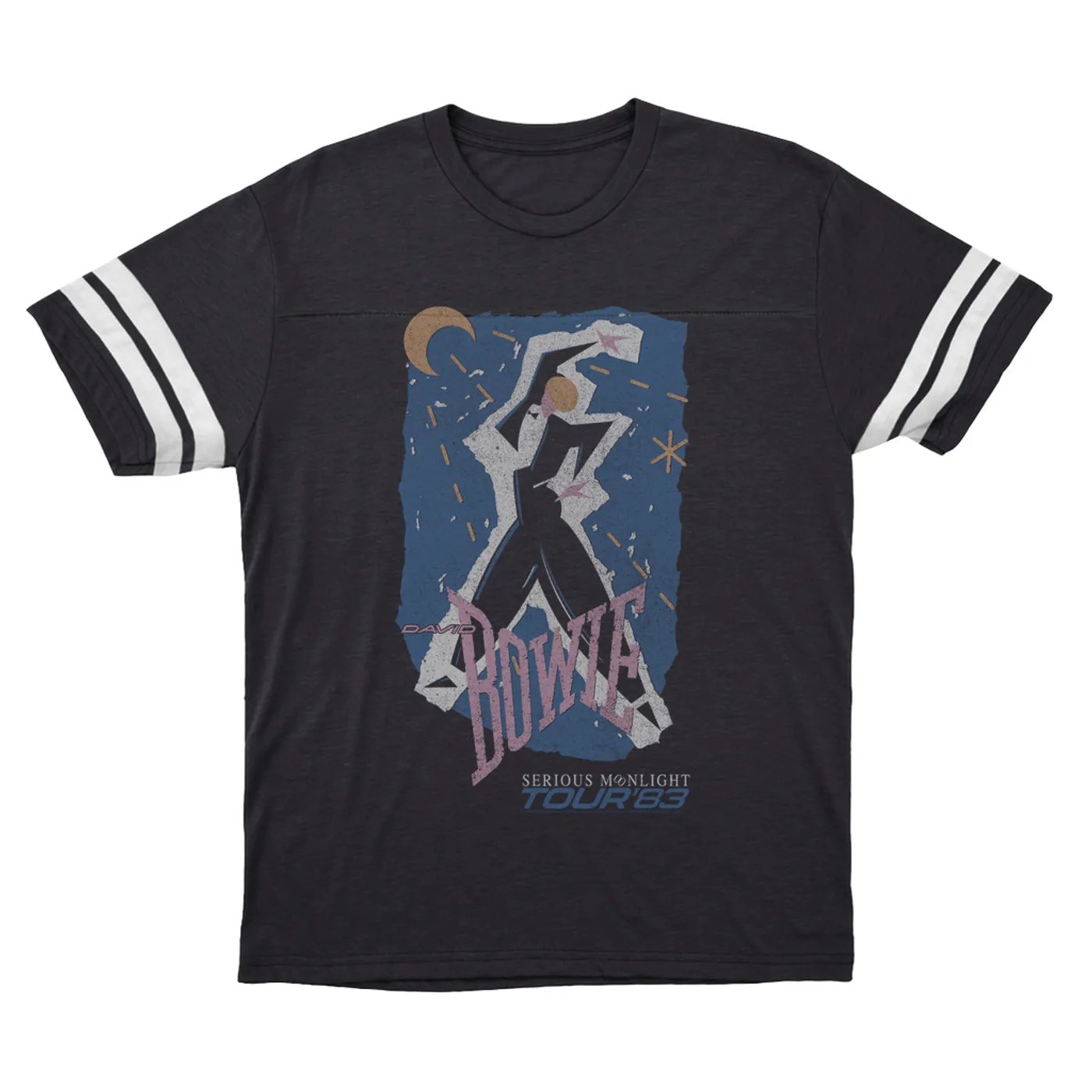 David Bowie T-Shirt | Serious Moonlight Tour 1983 Design (Merchbar Exclusive) David Bowie Football Shirt