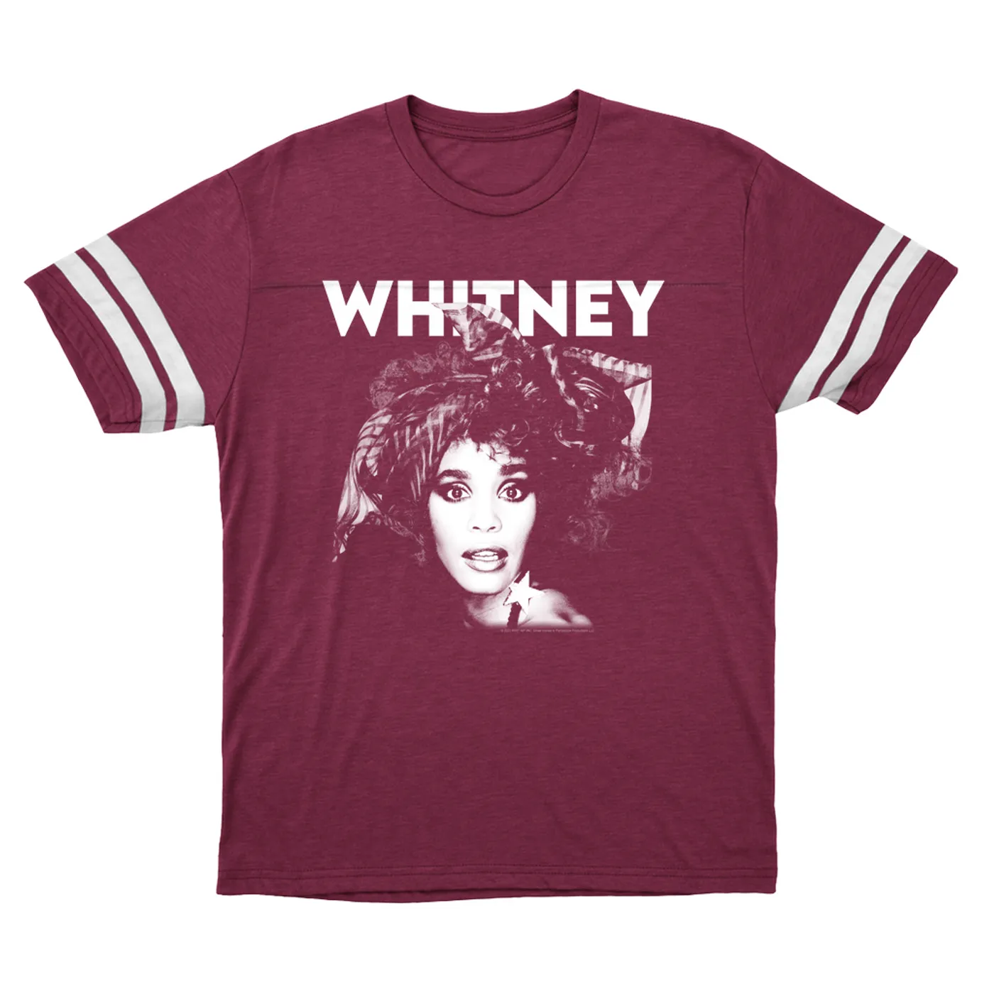 Whitney Houston T-Shirt | 1987 Photo White Whitney Design (Merchbar Exclusive) Whitney Houston Football Shirt