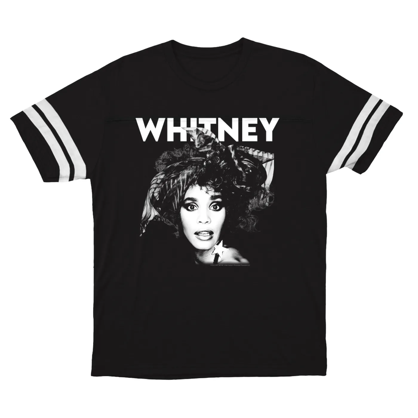 Whitney Houston T-Shirt | 1987 Photo White Whitney Design (Merchbar Exclusive) Whitney Houston Football Shirt
