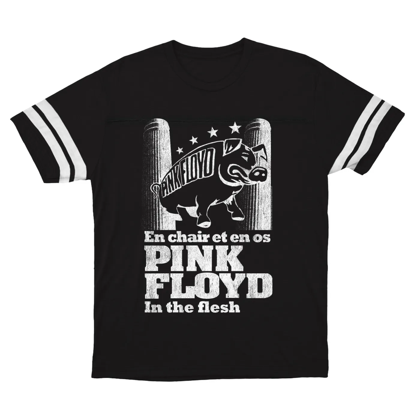 Pink Floyd T-Shirt | In The Flesh Concert en Français Design Pink Floyd Football Shirt