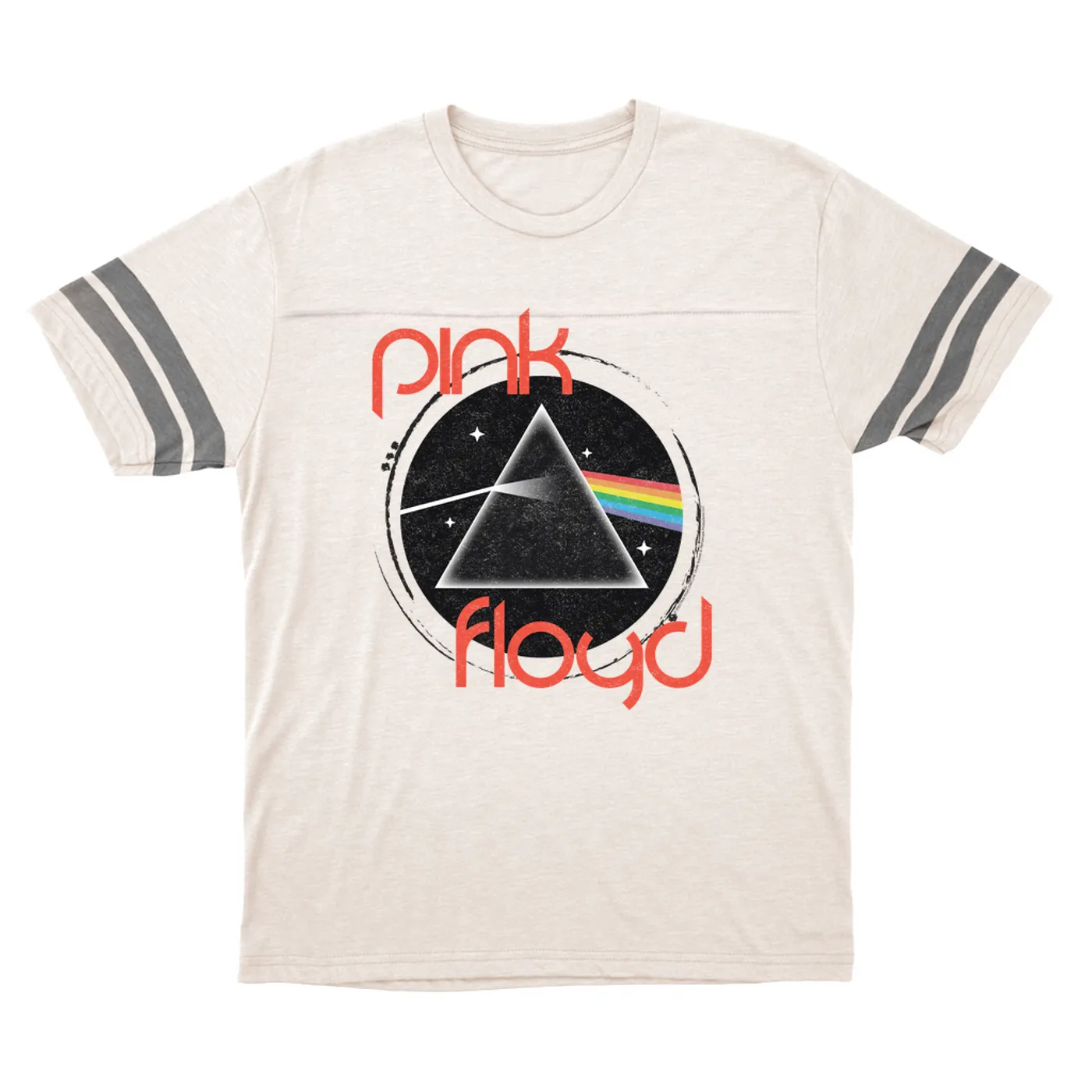 Pink Floyd T-Shirt | Modern Retro Dark Side Of The Moon Distressed Pink Floyd Football Shirt
