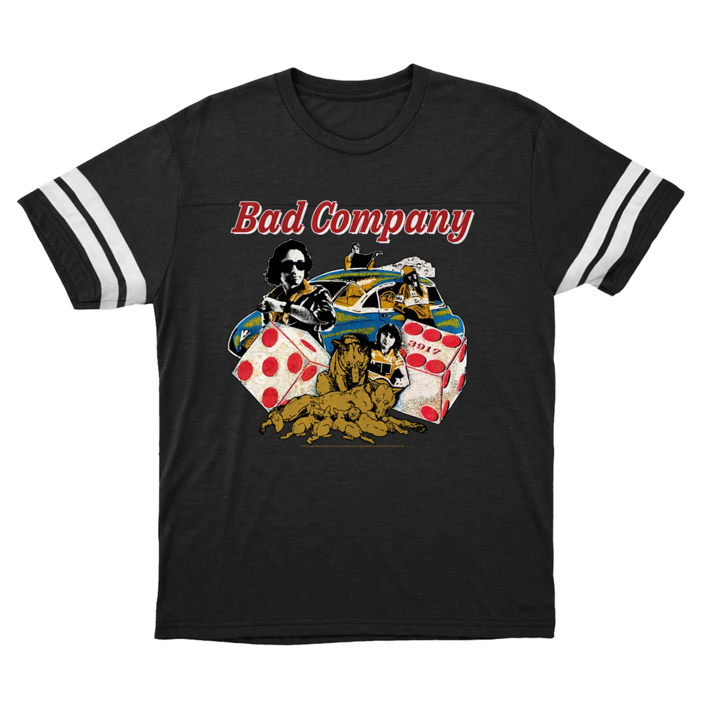 Bad Company T-Shirt | Rock n' Roll Fantasy '79 Collage Bad Company Football Shirt