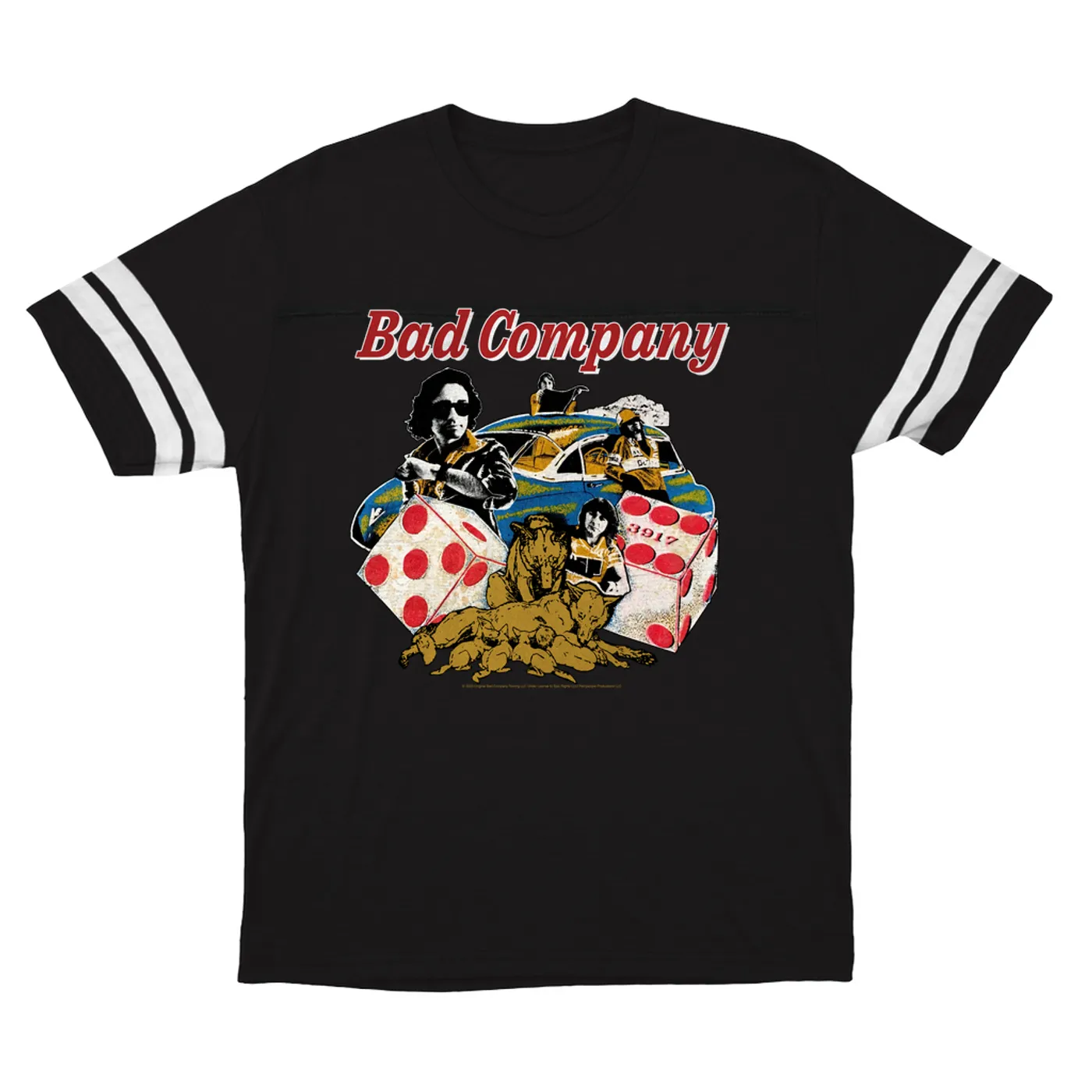 Bad Company T-Shirt | Rock n' Roll Fantasy '79 Collage Bad Company Football Shirt