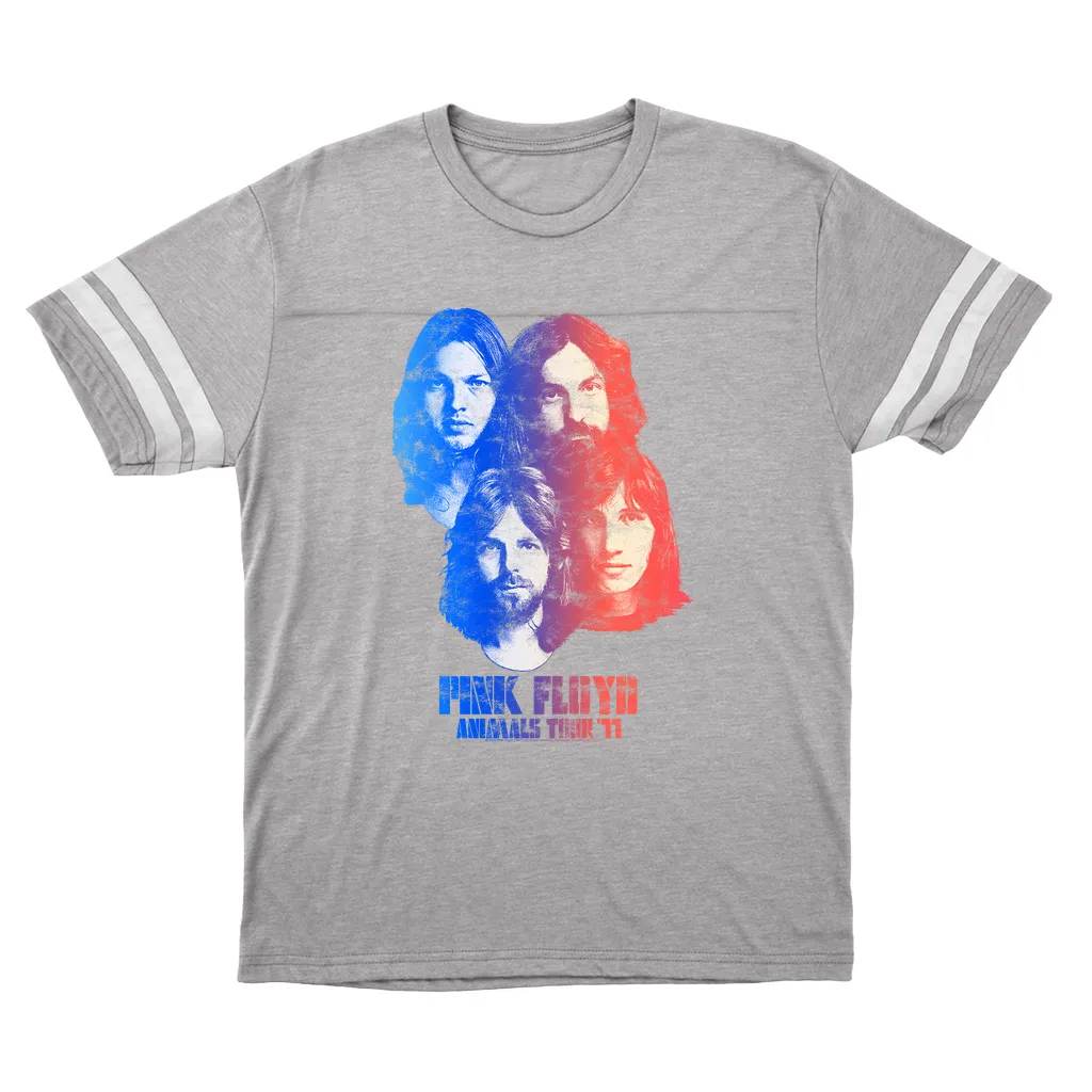 T-Shirt | Group Ombre Animals '77 Tour Image Distressed Football Shirt