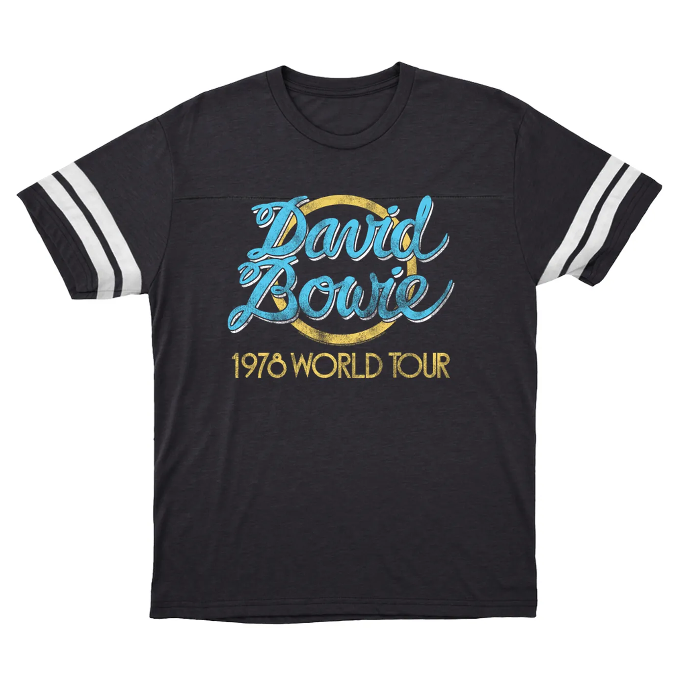 David Bowie T-Shirt | Yellow 1978 World Tour Distressed (Merchbar Exclusive) David Bowie Football Shirt