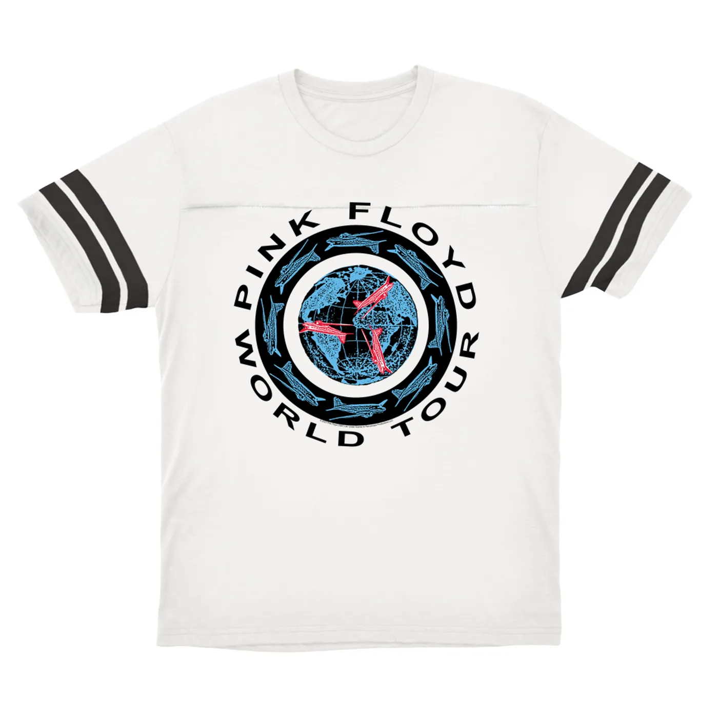 Pink Floyd T-Shirt | World Tour 1987 Circular Logo Pink Floyd Football Shirt