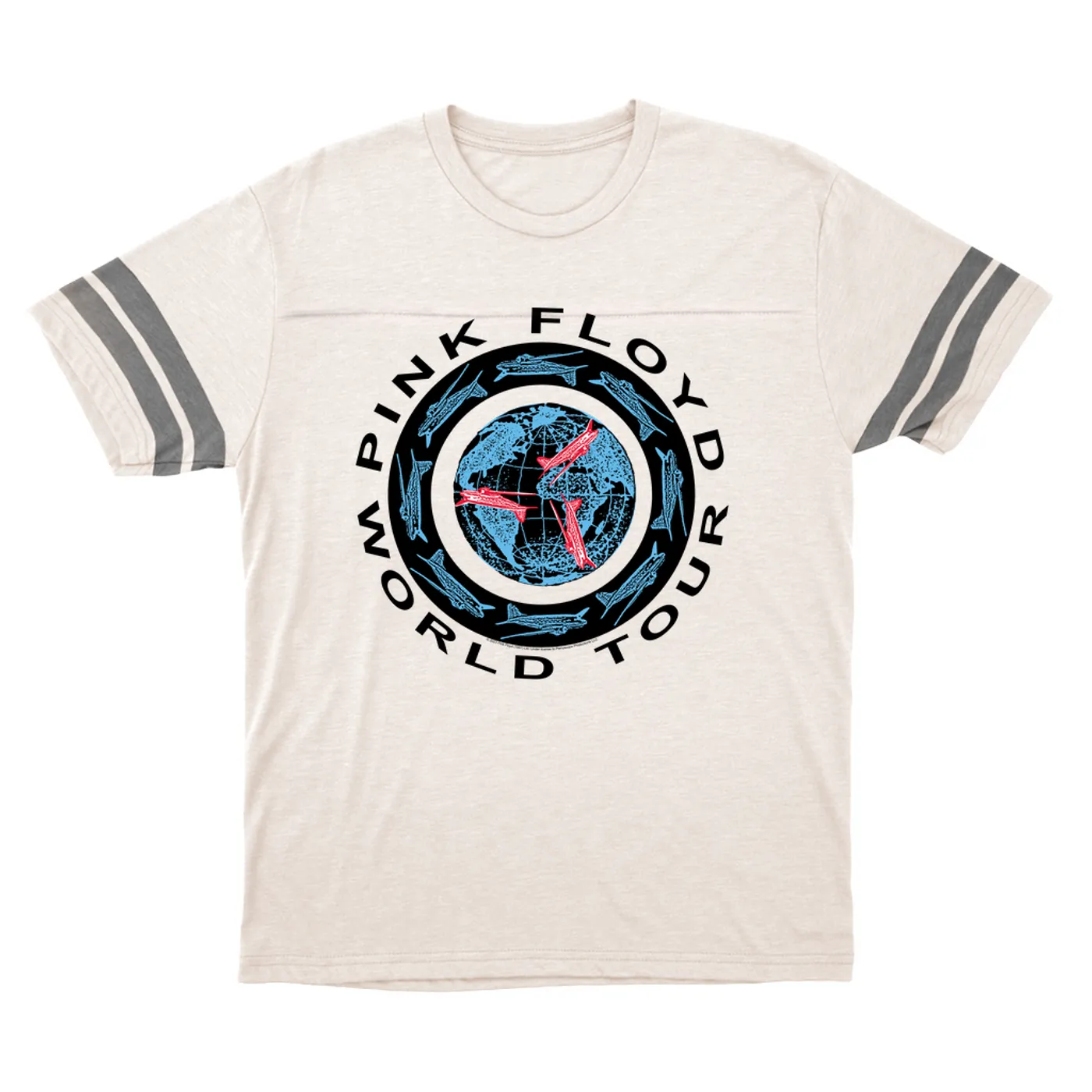 Pink Floyd T-Shirt | World Tour 1987 Circular Logo Pink Floyd Football Shirt