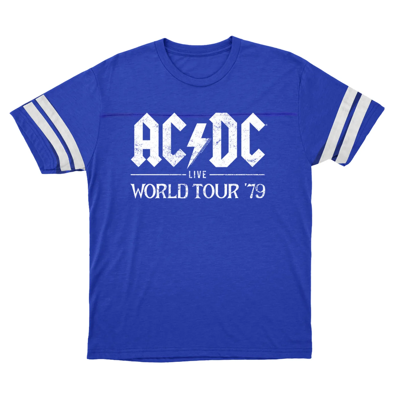 AC/DC T-Shirt | Live In Concert 1979 Distressed ACDC Football Shirt