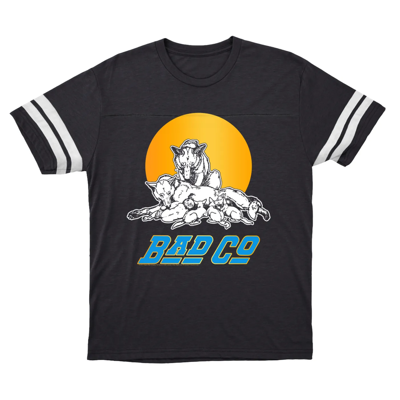 Bad Company T-Shirt | Run With The Pack Retro Sun Bad Company Football Shirt