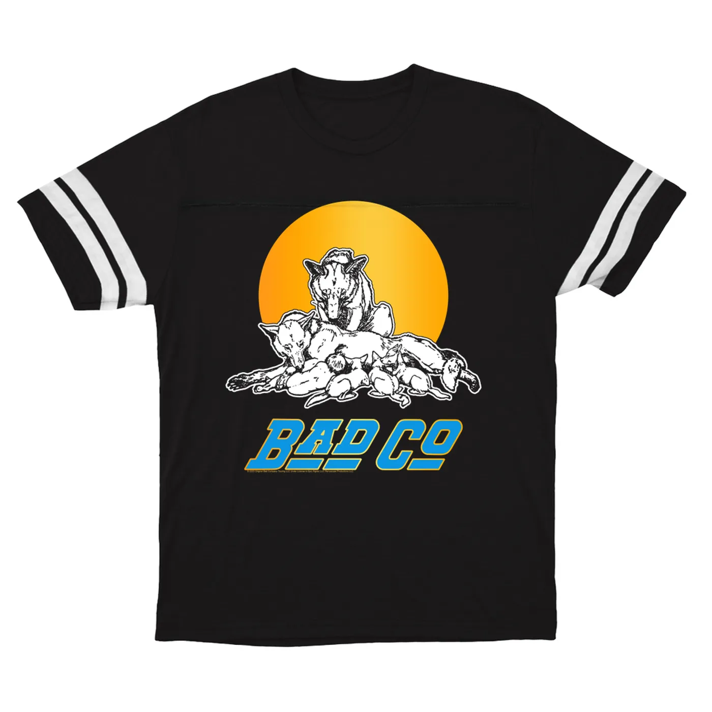 Bad Company T-Shirt | Run With The Pack Retro Sun Bad Company Football Shirt