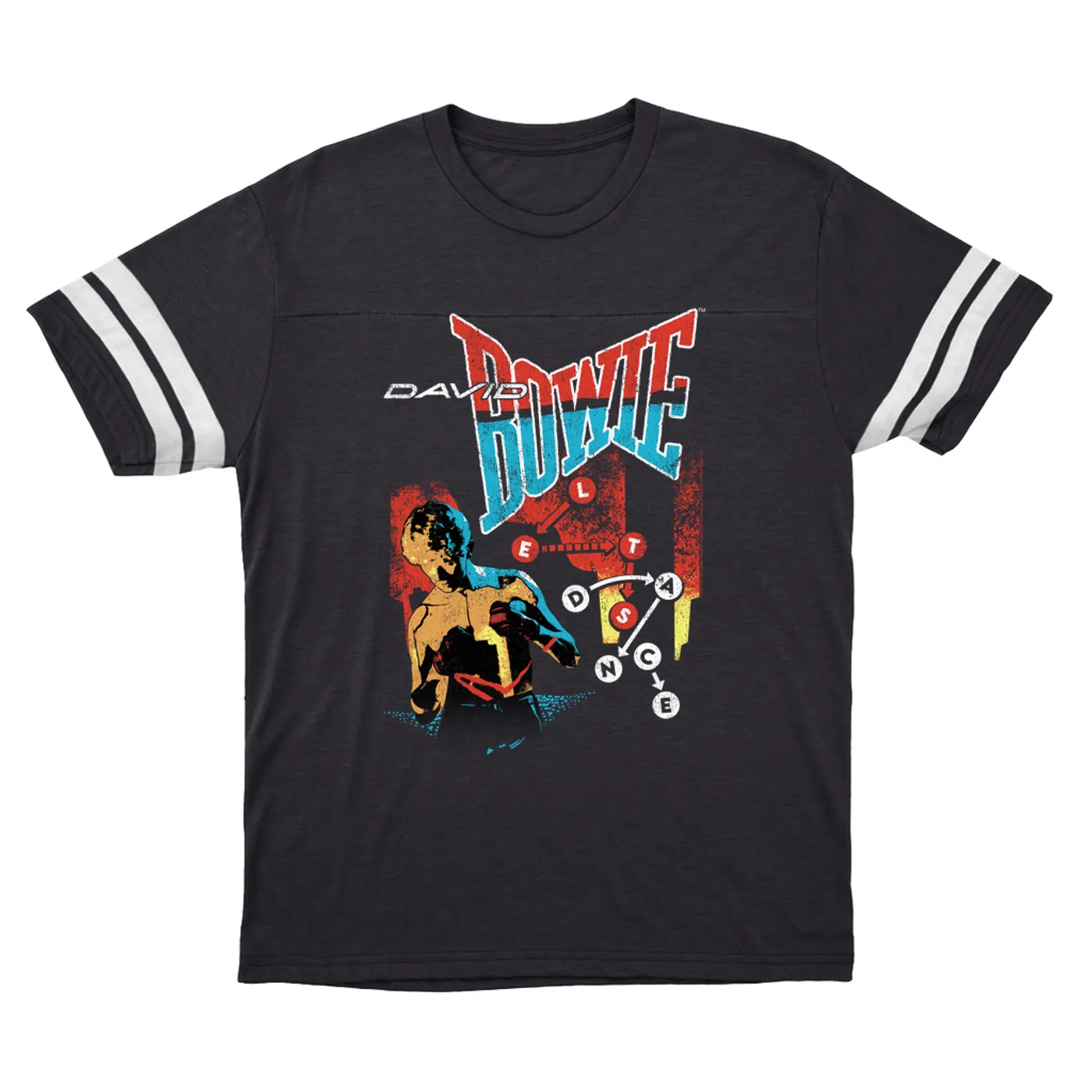 David Bowie T-Shirt | Let's Dance Tour Image David Bowie Football Shirt