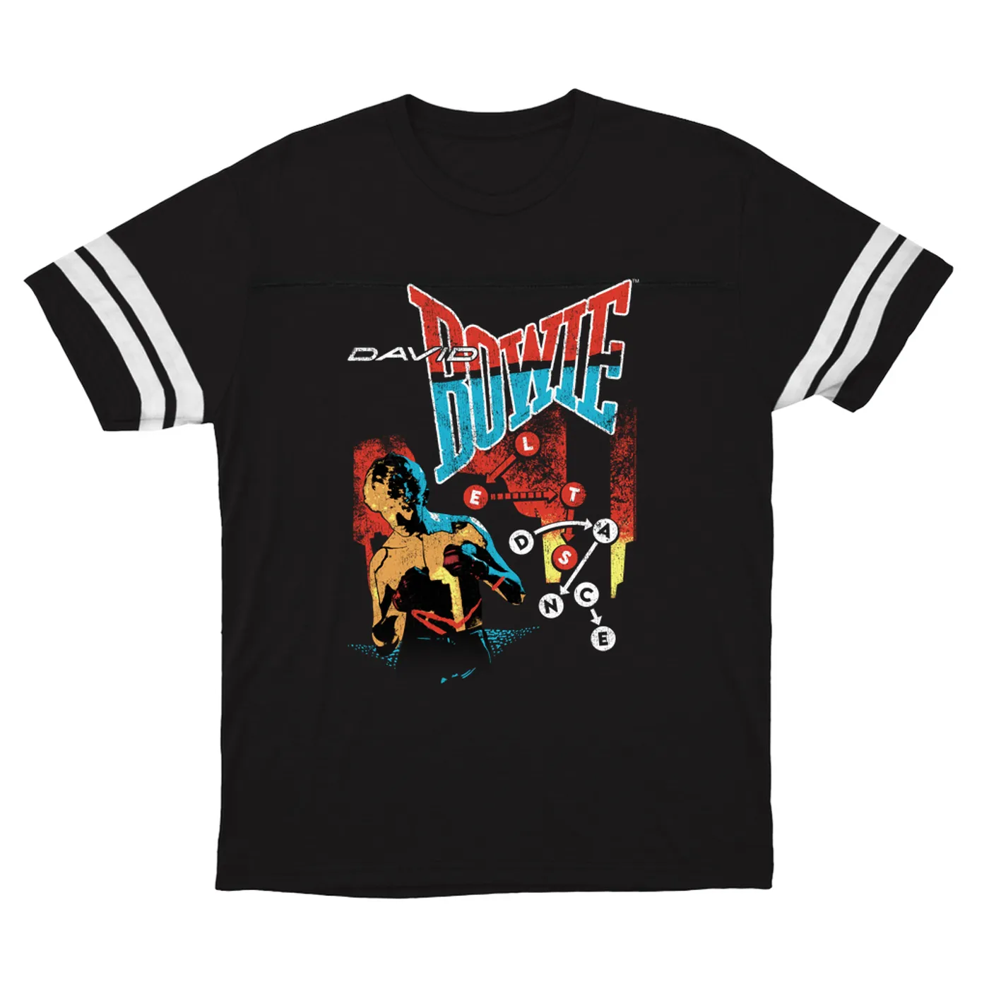 David Bowie T-Shirt | Let's Dance Tour Image David Bowie Football Shirt