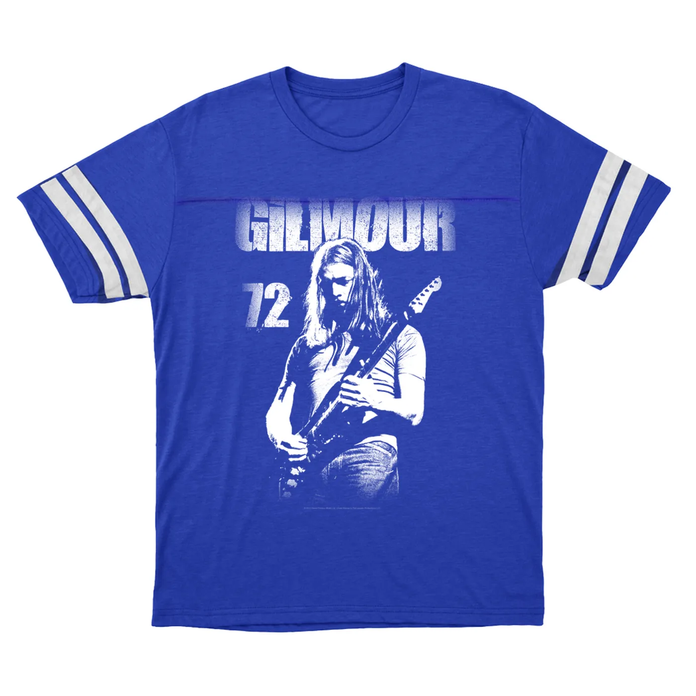 David Gilmour T-Shirt | White Gilmour 72 Distressed David Gilmour Football Shirt
