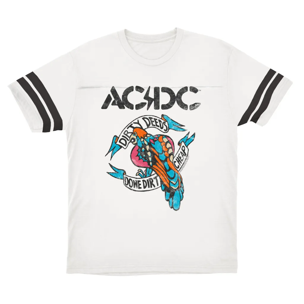 T-Shirt | Colorful Dirty Deeds Done Dirt Cheap Tattoo Distressed (Equineop Exclusive) Football Shirt