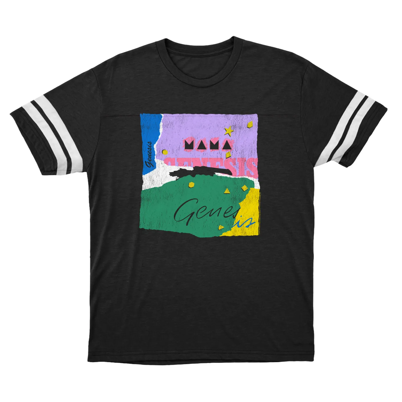 Genesis T-Shirt | Abacab Remix Distressed Genesis Football Shirt