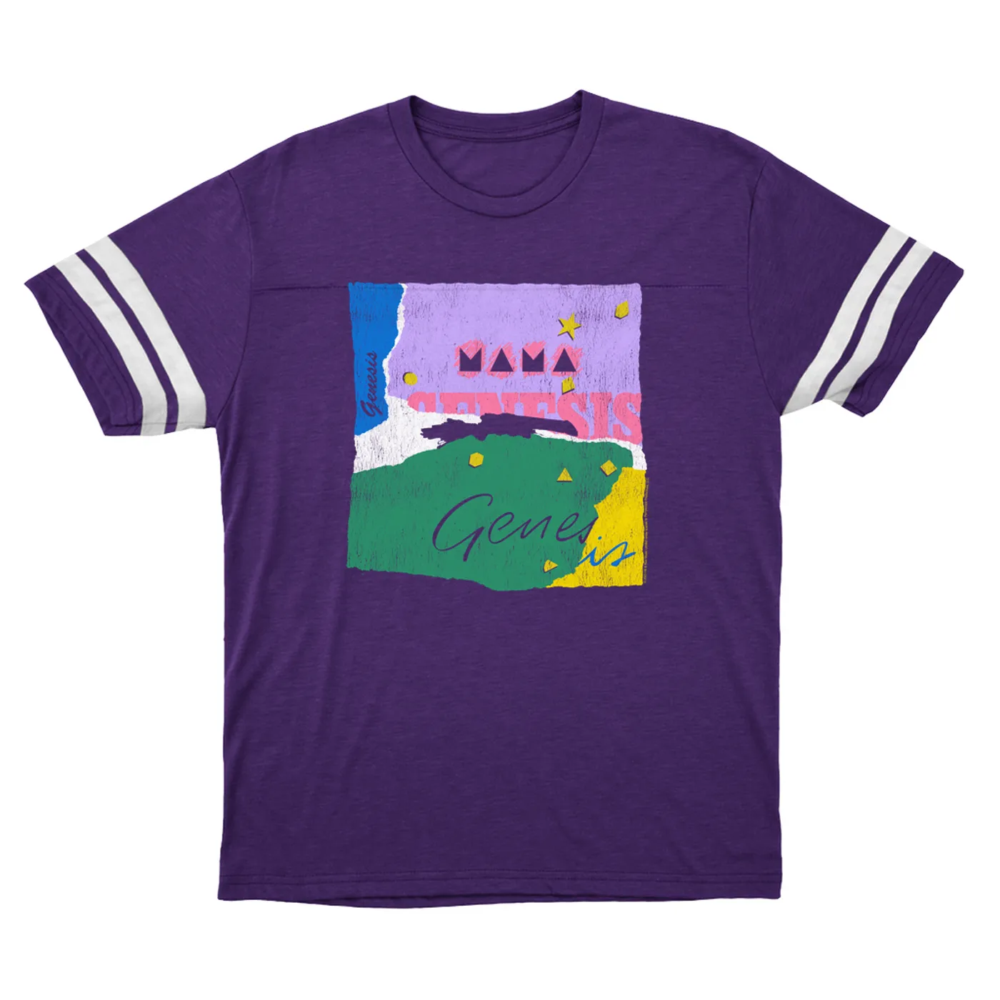 Genesis T-Shirt | Abacab Remix Distressed Genesis Football Shirt