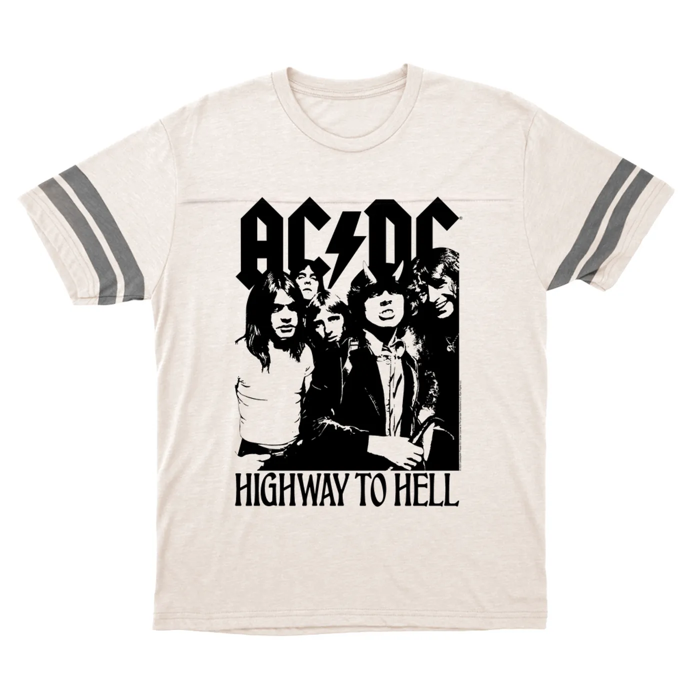 AC/DC T-Shirt | Highway To Hell Retro Black ACDC Football Shirt