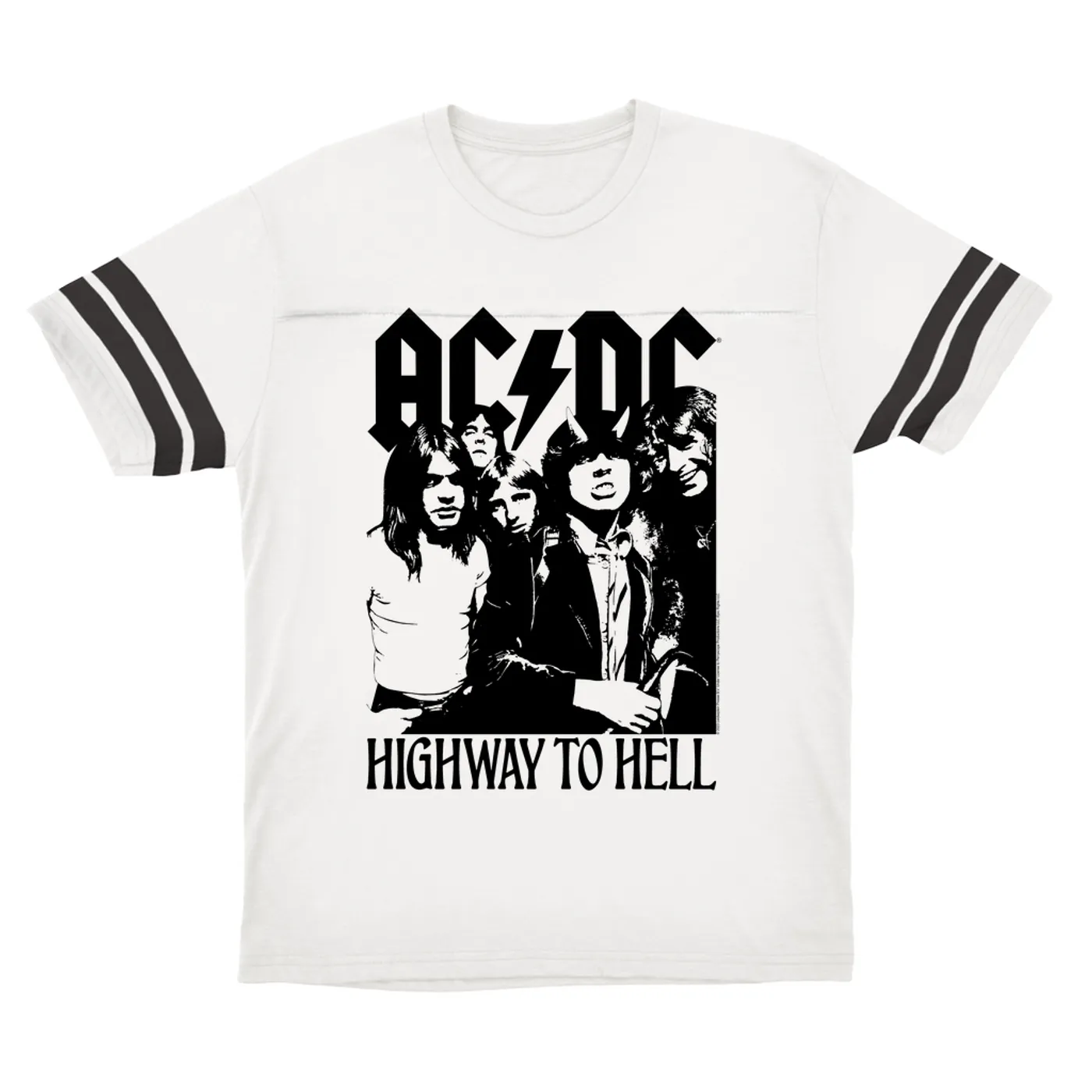 AC/DC T-Shirt | Highway To Hell Retro Black ACDC Football Shirt