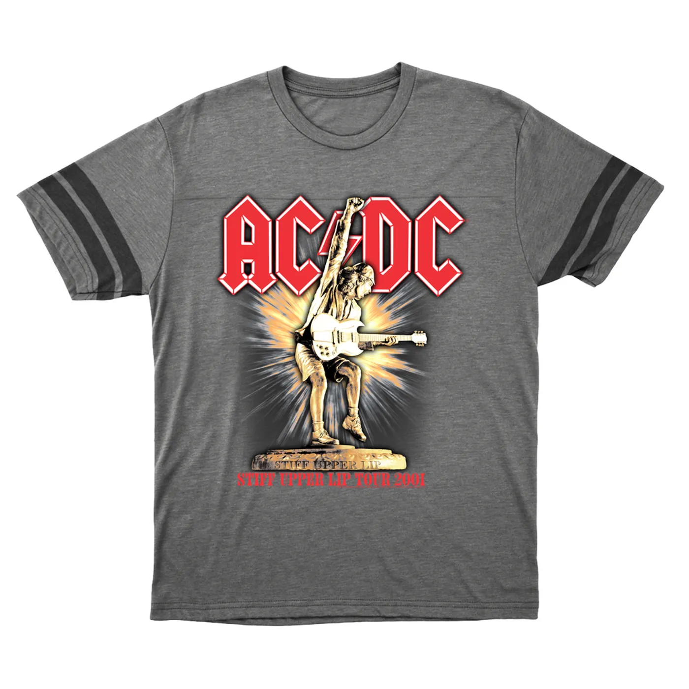 AC/DC T-Shirt | Angus Guitar Rock N' Roll Starburst (Merchbar Exclusive) ACDC Football Shirt