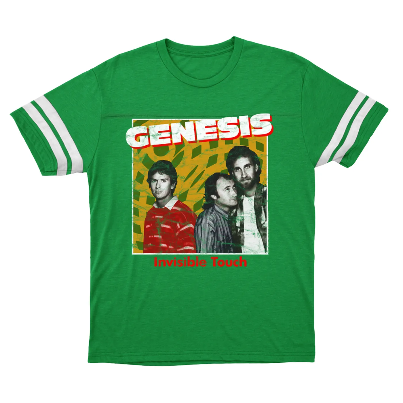 Genesis T-Shirt | Invisible Touch Throwback Poster Distressed Genesis Football Shirt
