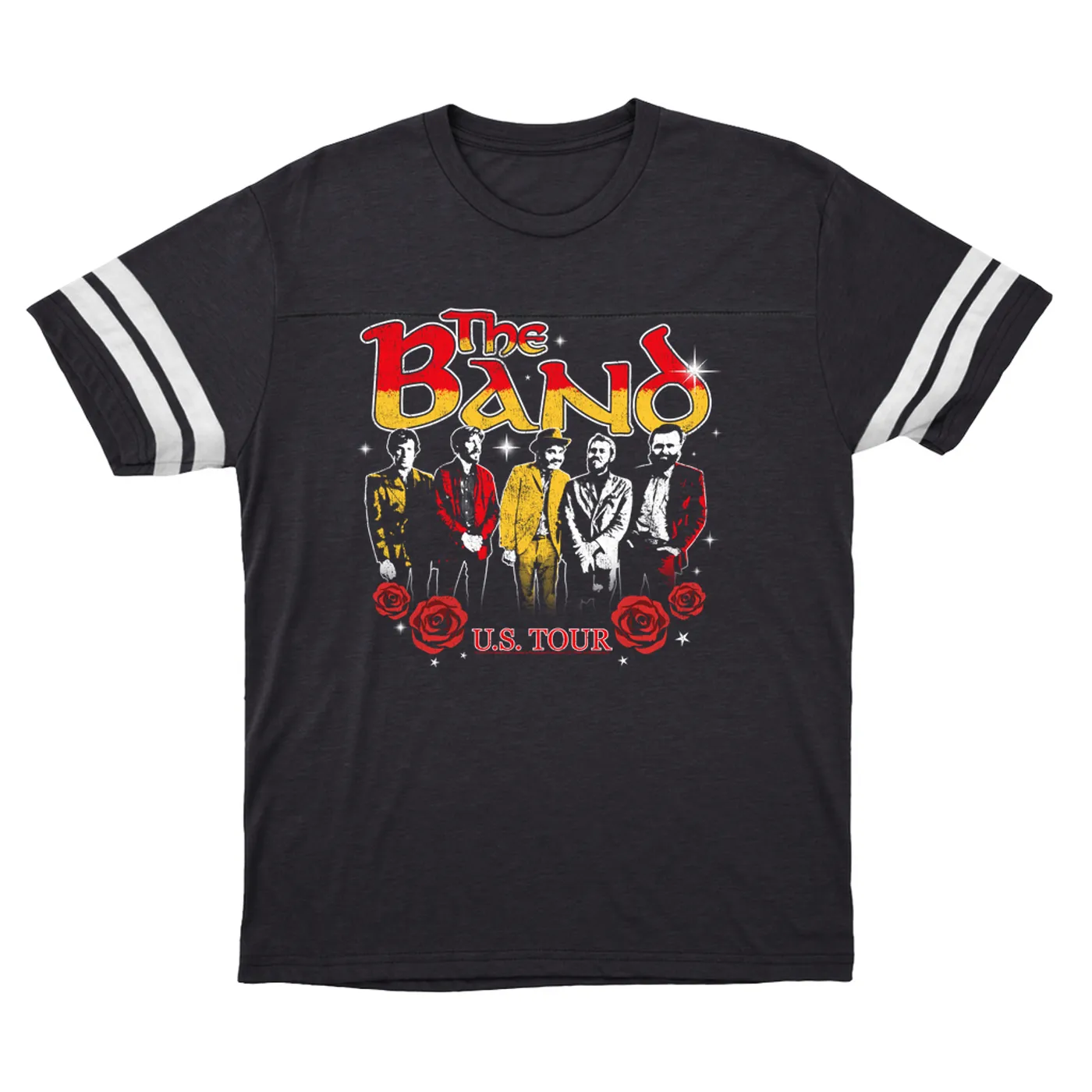 The Band T-Shirt | Retro U.S. Tour Distressed The Band Football Shirt