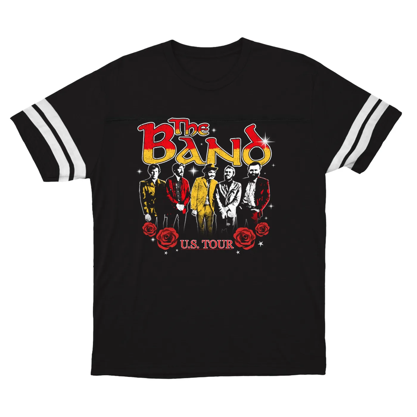 The Band T-Shirt | Retro U.S. Tour Distressed The Band Football Shirt