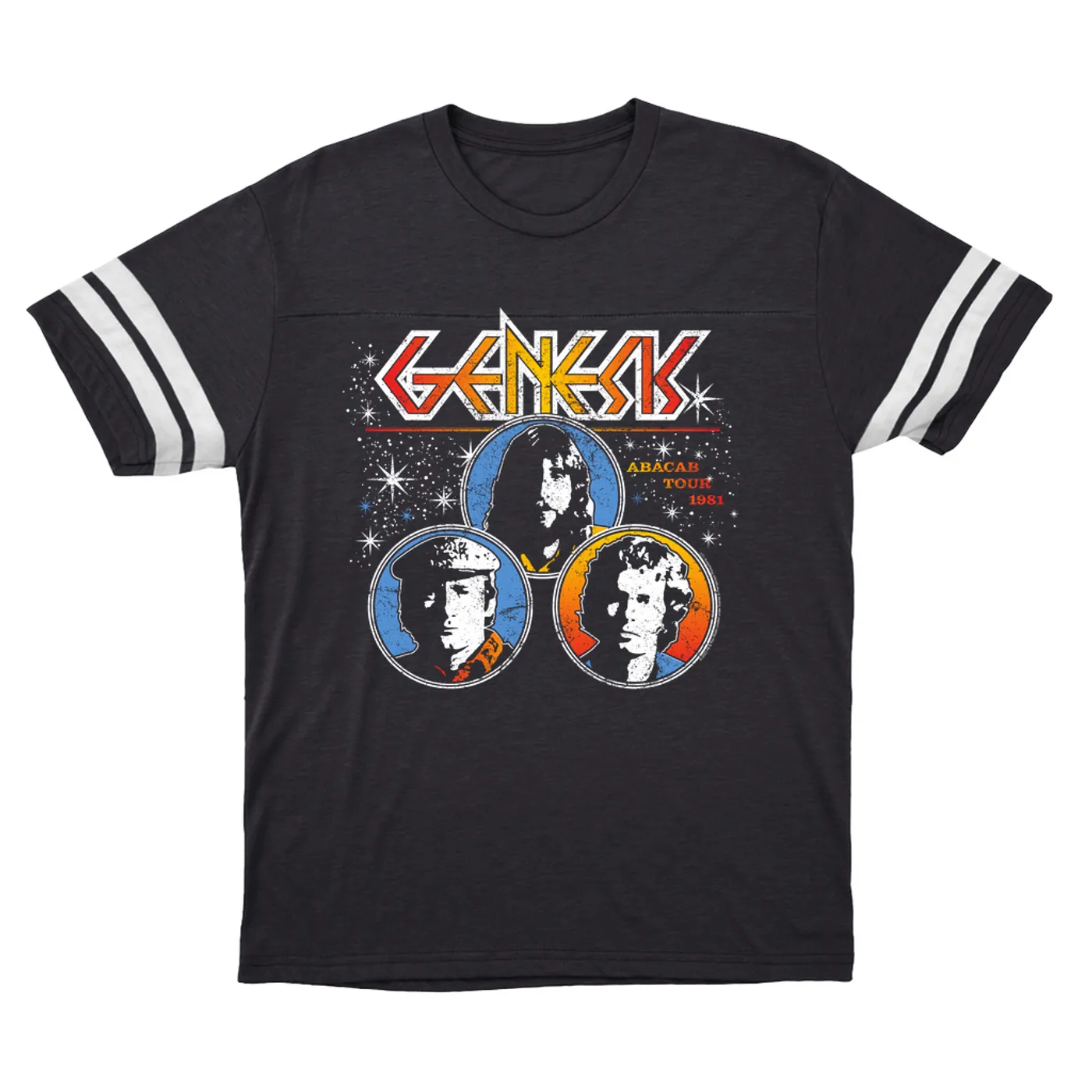 Genesis T-Shirt | 1981 Abacab Tour Distressed Genesis Football Shirt