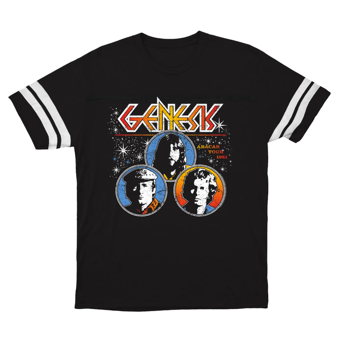 Genesis T-Shirt | 1981 Abacab Tour Distressed Genesis Football Shirt