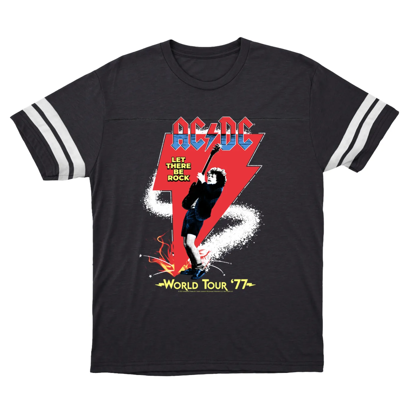 AC/DC T-Shirt | Let There Be Rock World Tour 1977 ACDC Football Shirt